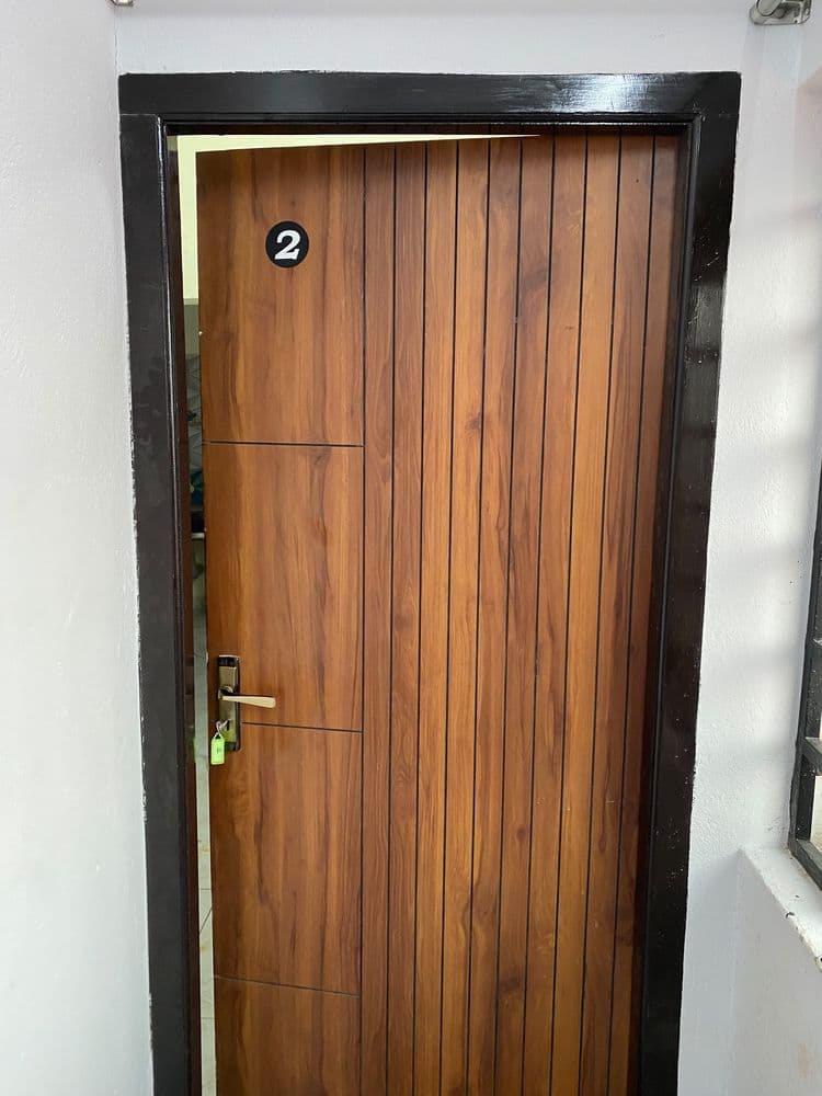 Kitchen-attached room entrance door